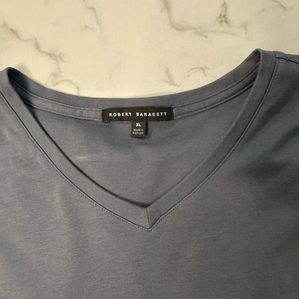 Robert Barakett Gray V-Neck T-Shirt